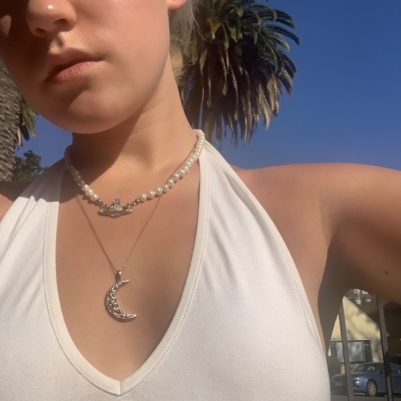 โฅ๏ธ Vivienne Westwood silver pearl necklace - Picture 4 of 4